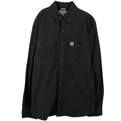 古着 カーハート Carhartt RELAXED FIT 長袖 ボタンダウン ワークシャツ メンズM相当/eaa647647