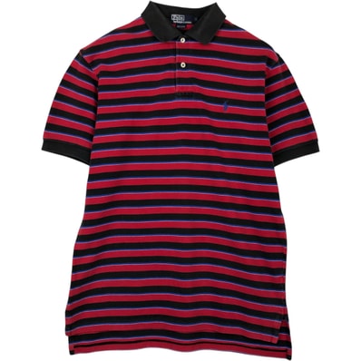 古着 ラルフローレン Ralph Lauren POLO by Ralph Lauren 半袖 ボーダー ポロシャツ メンズL相当/eaa622718