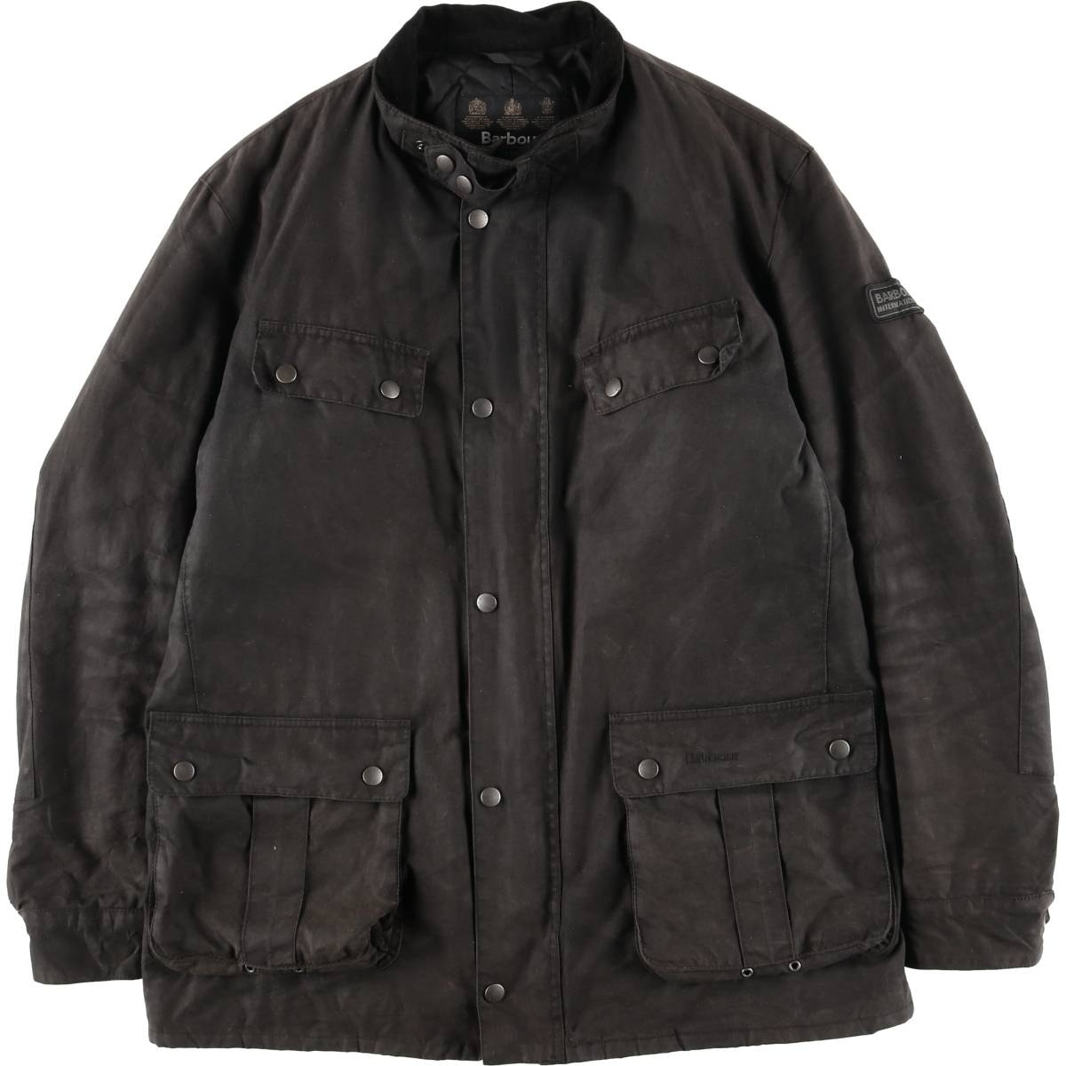 古着 バブアー Barbour INTERNATIONAL インターナショナル 3ワラント 中綿入り ワックスコットン オイルドジャケット メンズXL相当/eaa615079