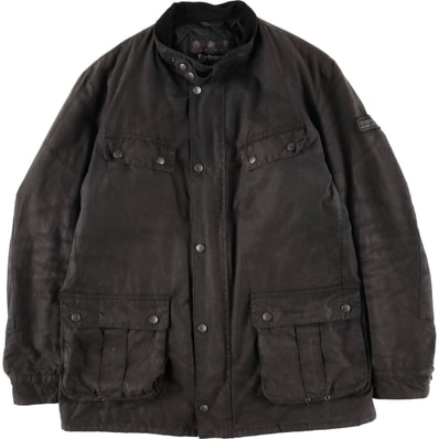 古着 バブアー Barbour INTERNATIONAL インターナショナル 3ワラント 中綿入り ワックスコットン オイルドジャケット メンズXL相当/eaa615079