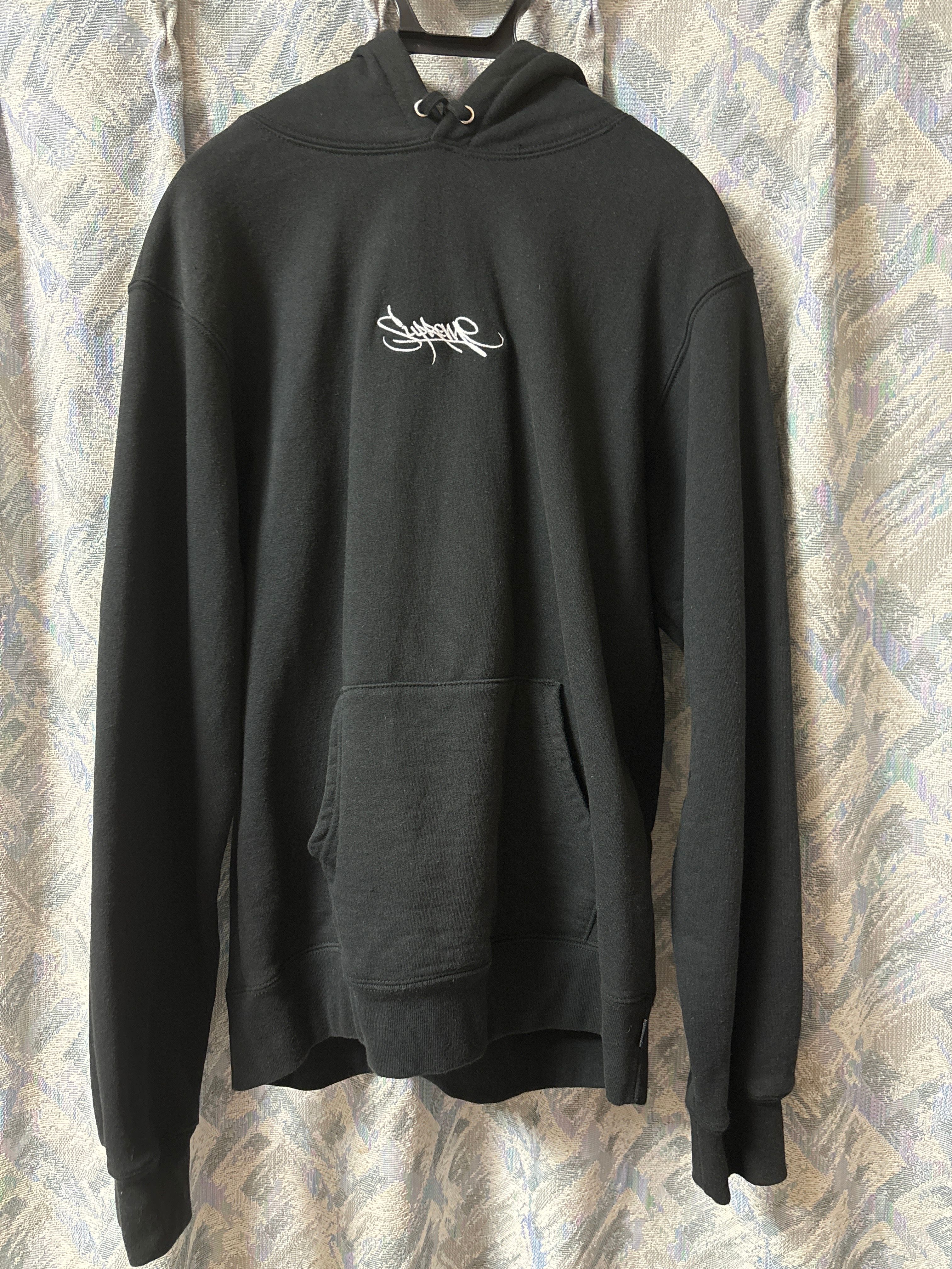Supreme Tag Logo Hooded Sweatshirt "Black"