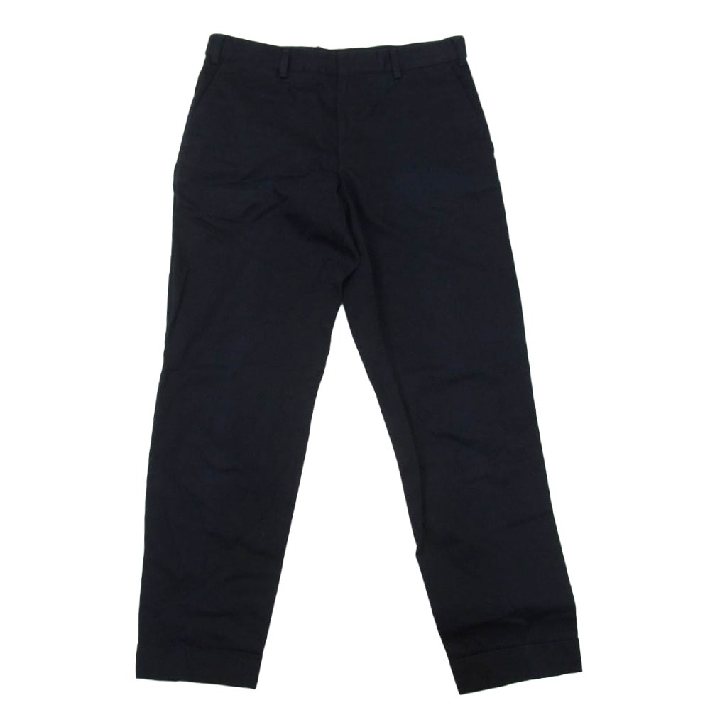 DRIES VAN NOTEN ドリスヴァンノッテン パンツ ダブル仕立て コットン パンツ ネイビー系 46【中古】