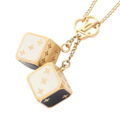 ルイ・ヴィトン LOUIS VUITTON コリエ ゲーム オン ネックレス ジュエリー GP(ゴールドメッキ) レディース ゴールド系 / ブラック系 / ホワイト系 【中古】