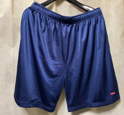 Supreme Small Box Baggy Mesh Short "Navy" (24SS)