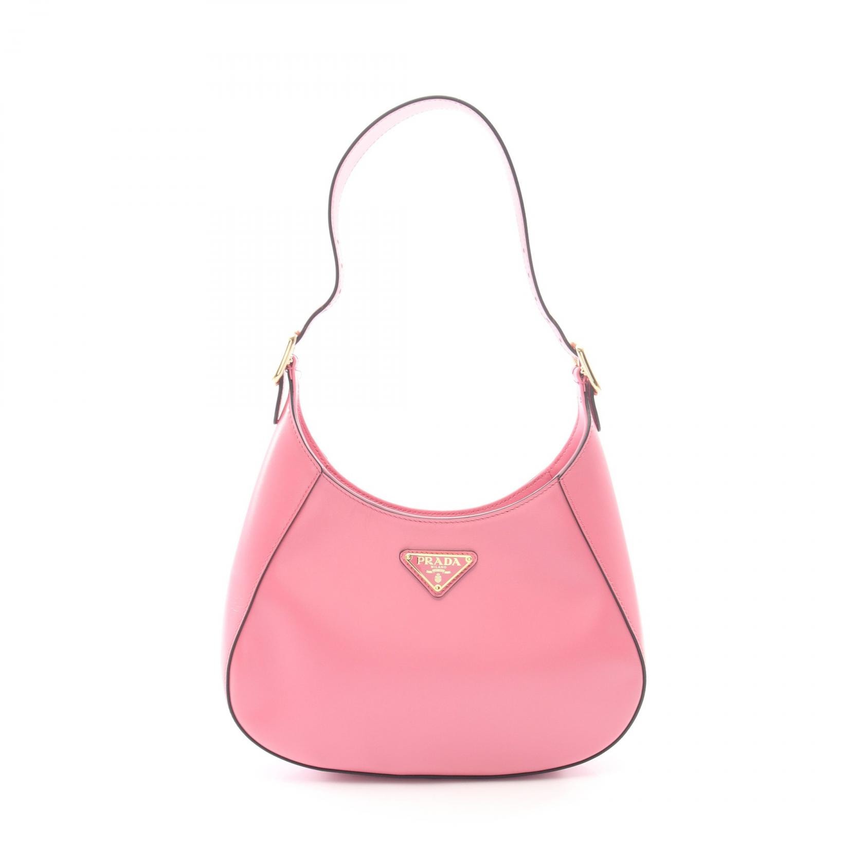 プラダ PRADA クレオ ショルダーバッグ バッグ レザー レディース ピンク系 【中古】