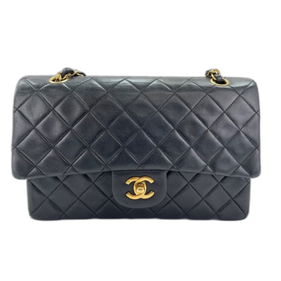 シャネル CHANEL ラムスキン マトラッセ25 ダブルフラップ ショルダーバッグ【中古】