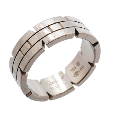 ★最終価格【6jgb0066】カルティエ リング タンクフランセーズ K18WG ホワイトゴールド #60【中古】メンズ