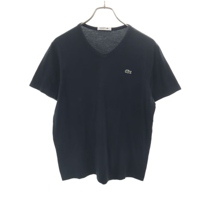LACOSTE ラコステ 日本製 半袖 Vネック Tシャツ 4 ブラック