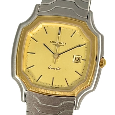 LONGINES ロンジン スクエア デイト クォーツ レディース 腕時計 C1235