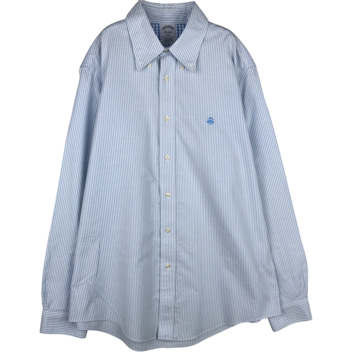 古着 ブルックスブラザーズ Brooks Brothers Est.1818 REGENT 長袖 ボタンダウンストライプシャツ メンズL相当/eaa628810
