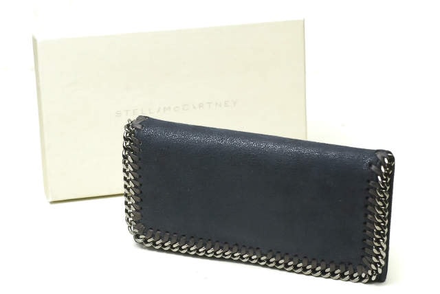 Stella McCartney ステラマッカートニー Falabella Continental Wallet ファラベラ フラップロングウォレット 235642 W9132 4061 ミッドナイトネイビー 長財布 lm1415