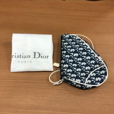 Dior Trotter Saddle Bag "Navy/Ivory"