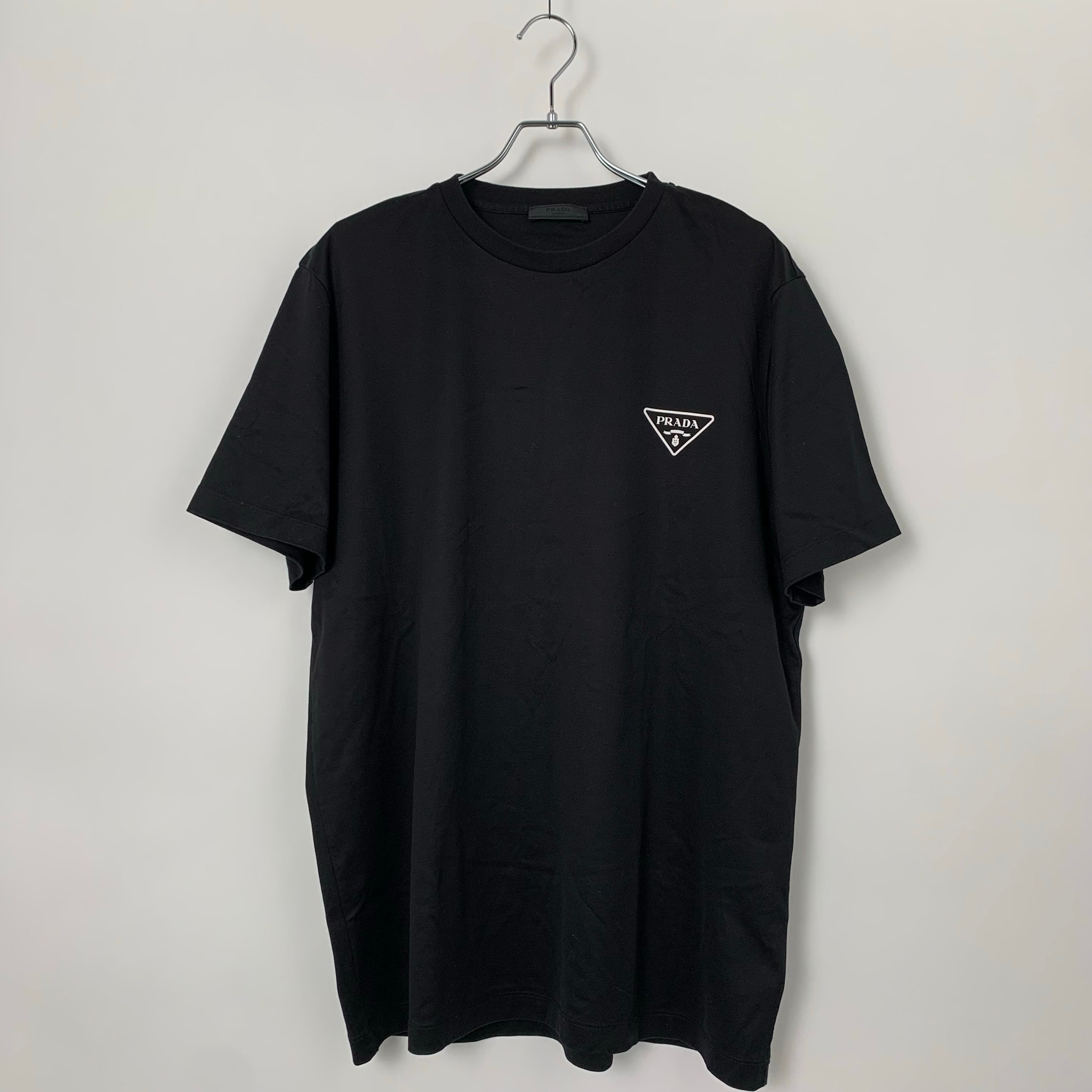 PRADA Triangle Logo T-Shirt "Black"