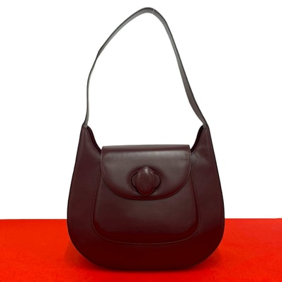 CARTIER カルティエ マストライン レザー ショルダーバッグ ワインレッド
09390