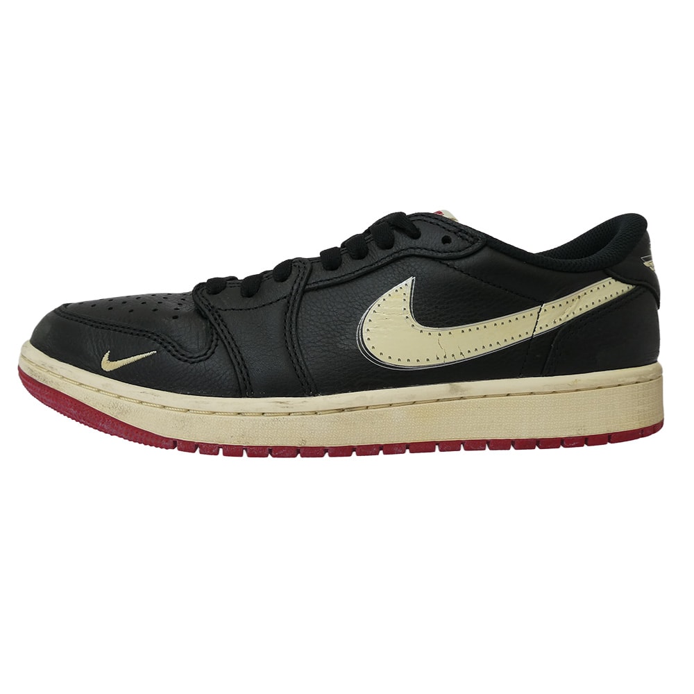 NIKE ナイキ スニーカー IB8958-001 × Nigel Sylvester ナイジェルシルベスター Air Jordan 1 Retro Low OG AJ1 エアジョーダン レトロ ロー スニーカー ブラック系 27.0cm【中古】