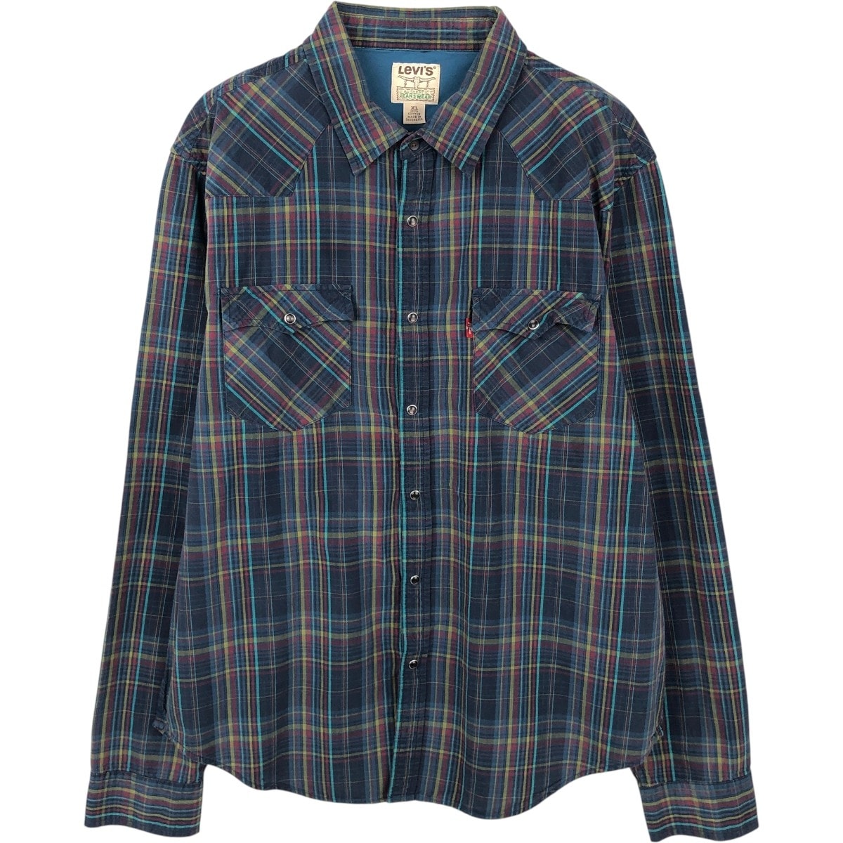 古着 リーバイス Levi's AUTHENTIC JEANS WEAR 長袖 ウエスタンシャツ メンズXL相当/eaa666247