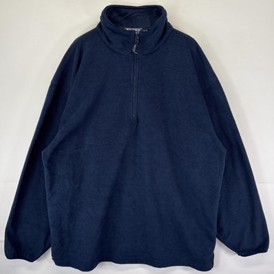 古着 ノーティカ NAUTICA USA製 フリーストレーナー コンペティション ハーフジップ トレーナー 大きいサイズ 14041 ネイビー メンズ