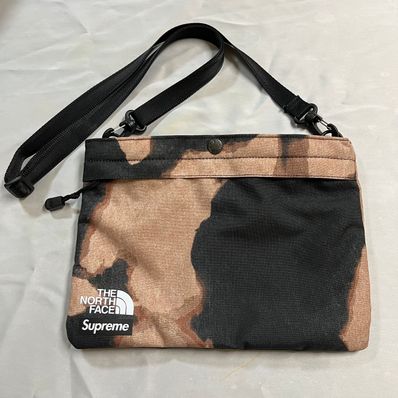 Supreme x The North Face Bleached Denim Print Shoulder Bag "Black"