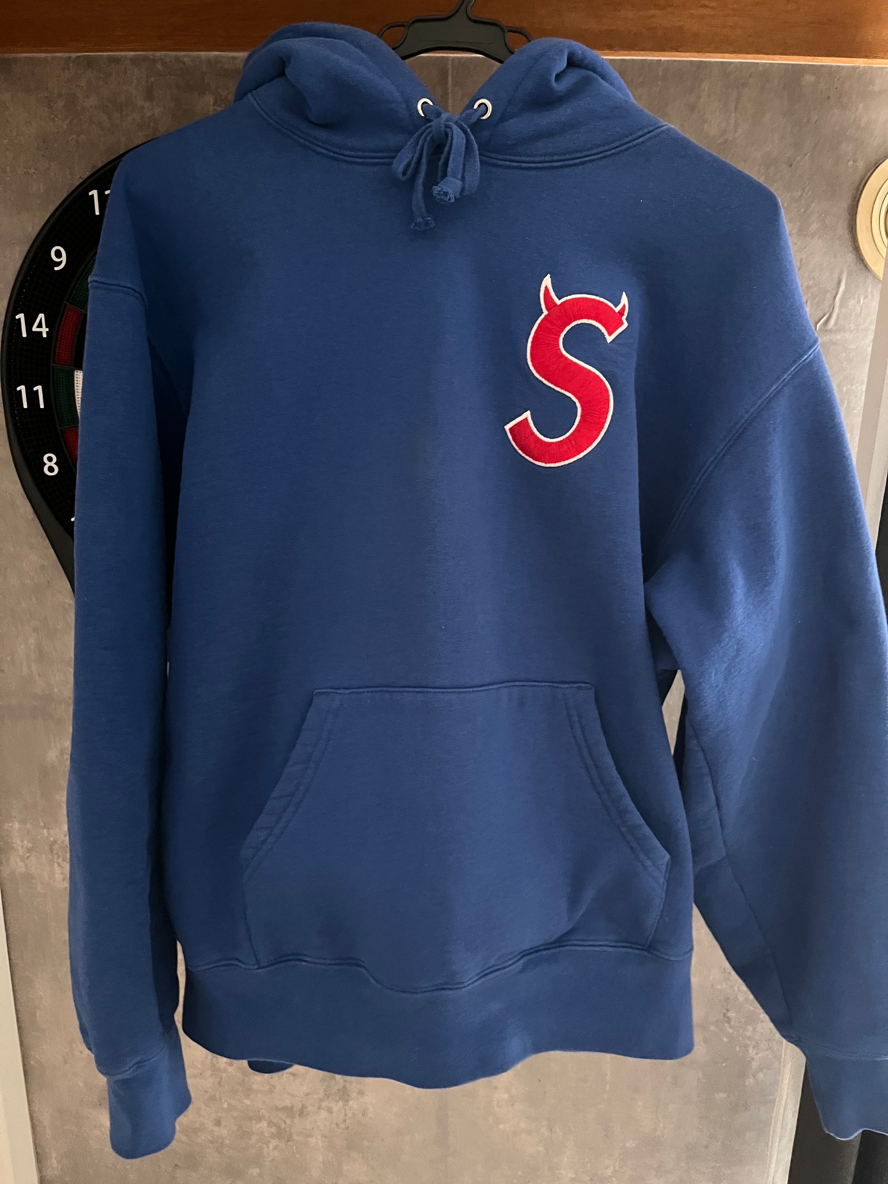 Supreme S Logo Hooded Sweatshirt "Royal" (22FW)