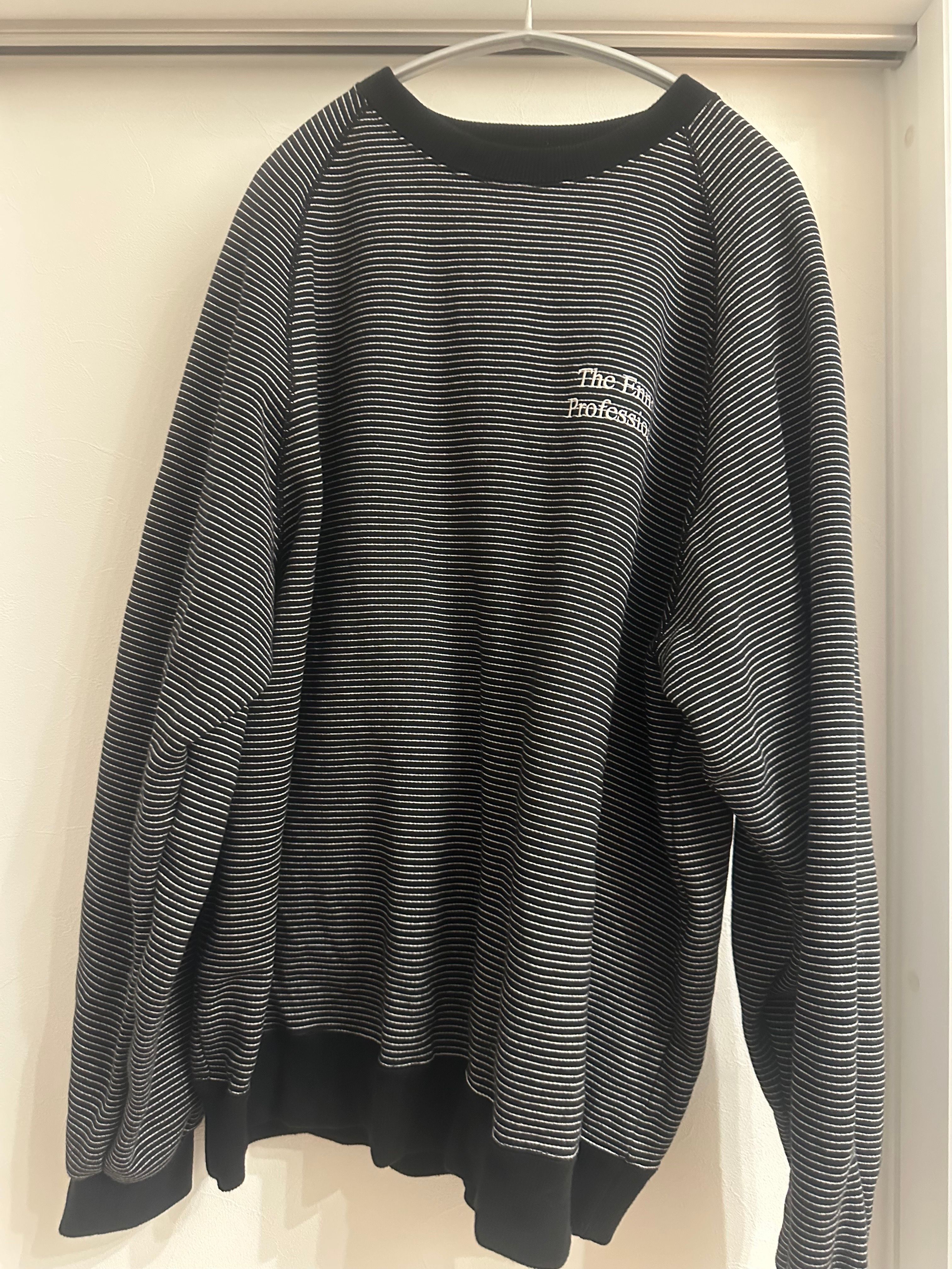 ENNOY Border Crew Neck Sweat "Black×White"