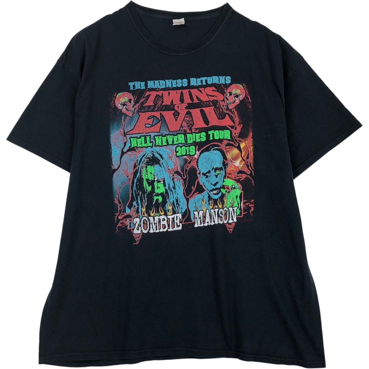 古着 フルーツオブザルーム FRUIT OF THE LOOM HD Cotton Rob Zombie ロブゾンビ× Marilyn Manson マリリンマンソン バンドTシャツ バンT メンズXXL相当/eaa636776