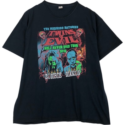 古着 フルーツオブザルーム FRUIT OF THE LOOM HD Cotton Rob Zombie ロブゾンビ× Marilyn Manson マリリンマンソン バンドTシャツ バンT メンズXXL相当/eaa636776