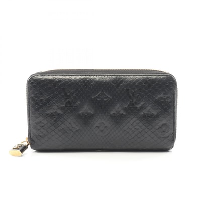 ルイ・ヴィトン LOUIS VUITTON ジッピーウォレット モノグラムパイソン ノワール ラウンド長財布 財布 エキゾチックレザー レディース ブラック系 N80686 【中古】