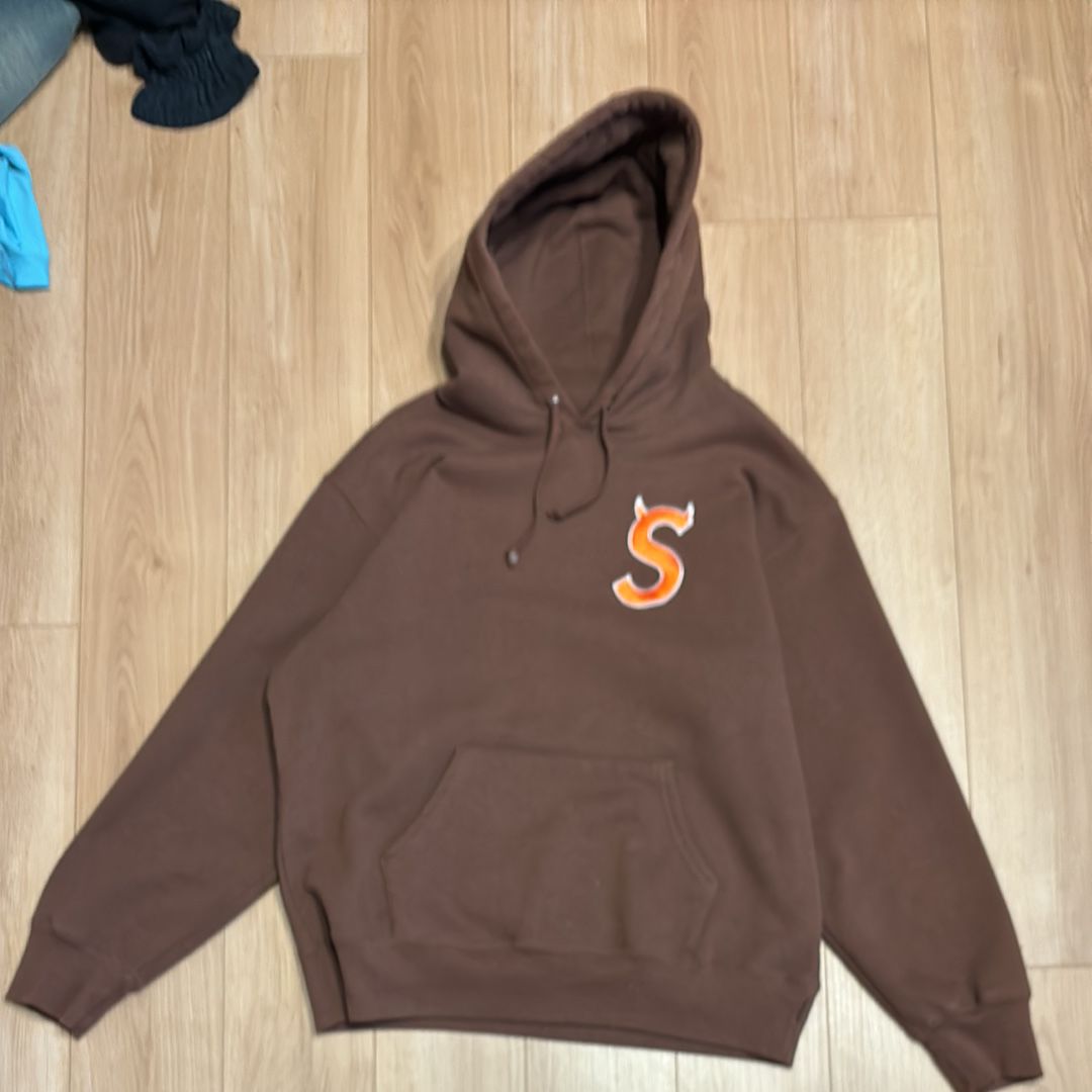 Supreme S Logo Hooded Sweatshirt "Brown" (22FW)