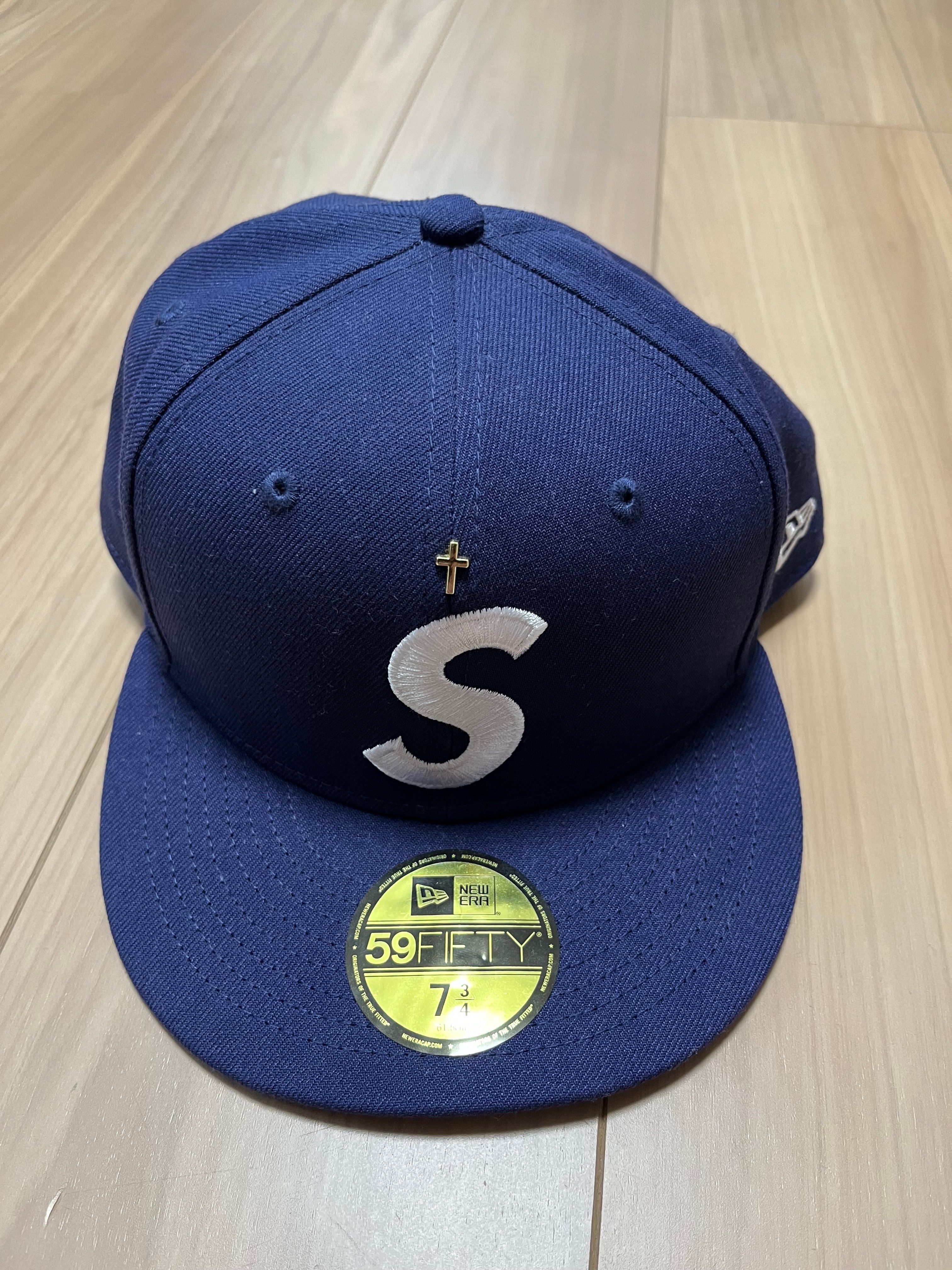 Supreme Gold Cross S Logo New Era "Light Navy"