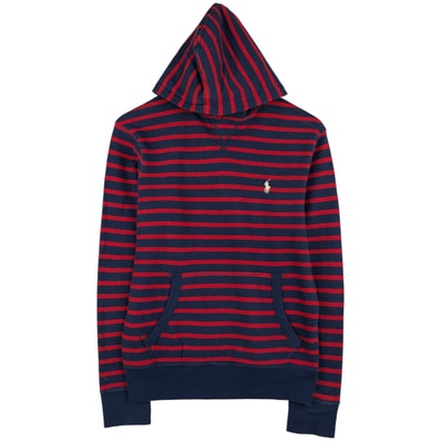 古着 ラルフローレン Ralph Lauren POLO by Ralph Lauren ボーダー柄 スウェットプルオーバーパーカー メンズS相当/eaa611297