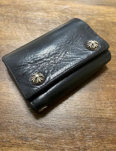 美品!クロムハーツ スリーフォールドウォレット 財布