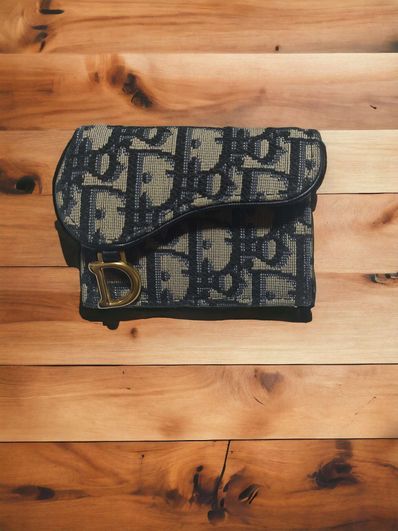 Dior Saddle Lotus Wallet "Navy"