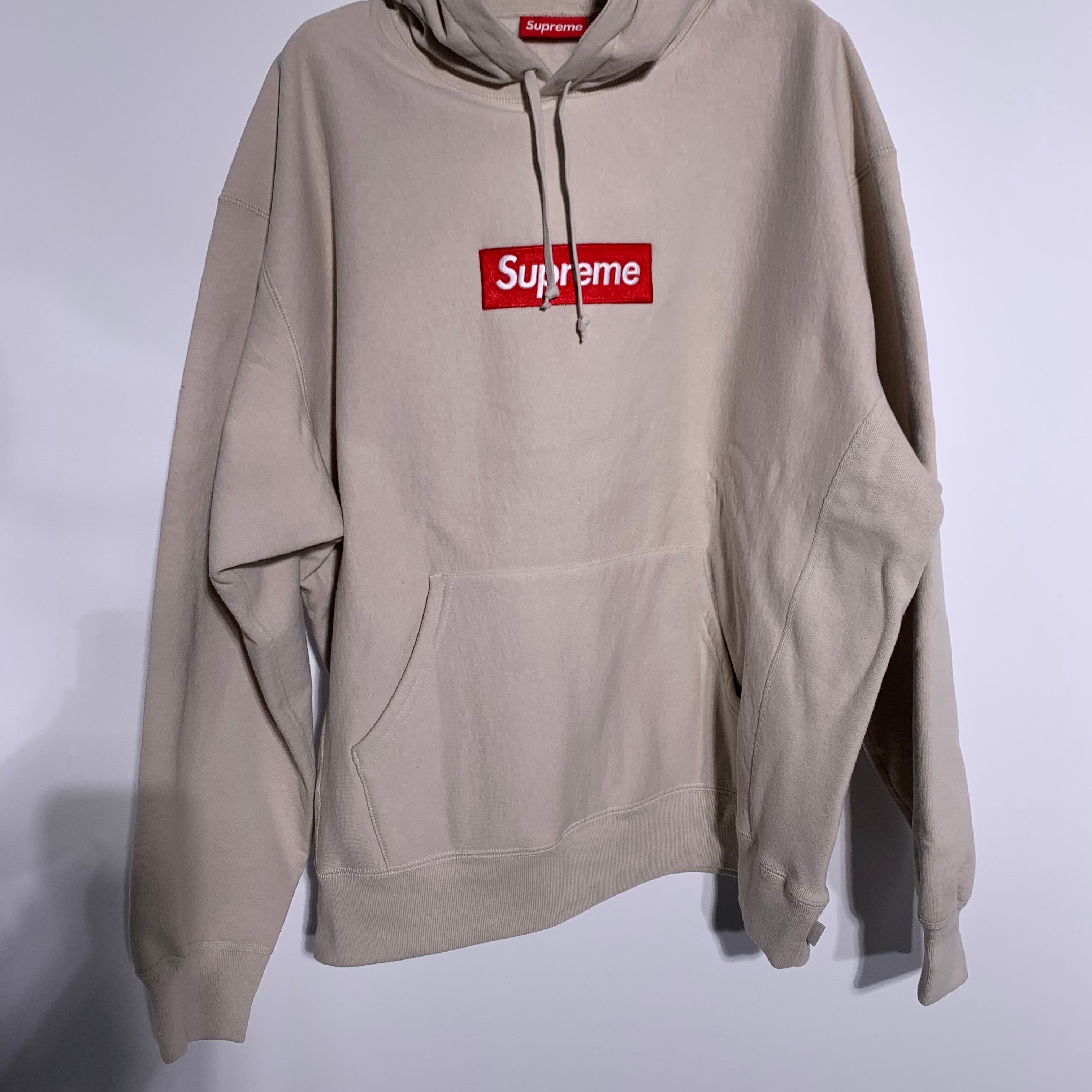 Supreme Box Logo Hooded Sweatshirt "Stone" (24FW)