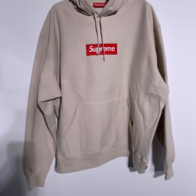 Supreme Box Logo Hooded Sweatshirt "Stone" (24FW)