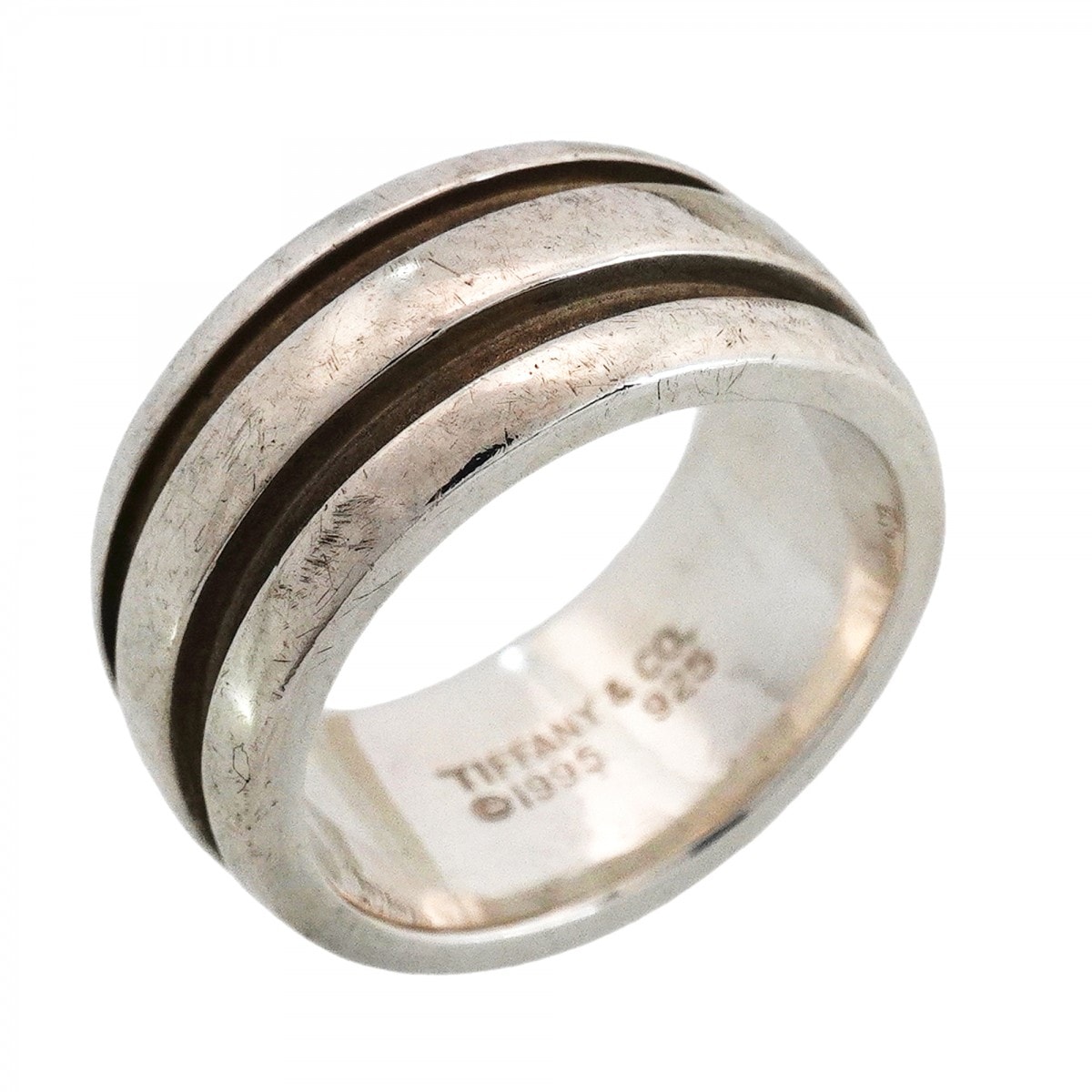 ★SALE【6jfb0253】ティファニー リング グルーブド シルバー925 8.5号【中古】レディース