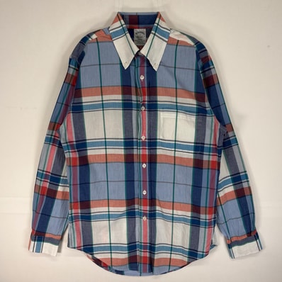 古着 ブルックスブラザーズ Brooks Brothers 長袖シャツ チェック 胸ポケ REGENT S ブルー系 マルチカラー メンズ