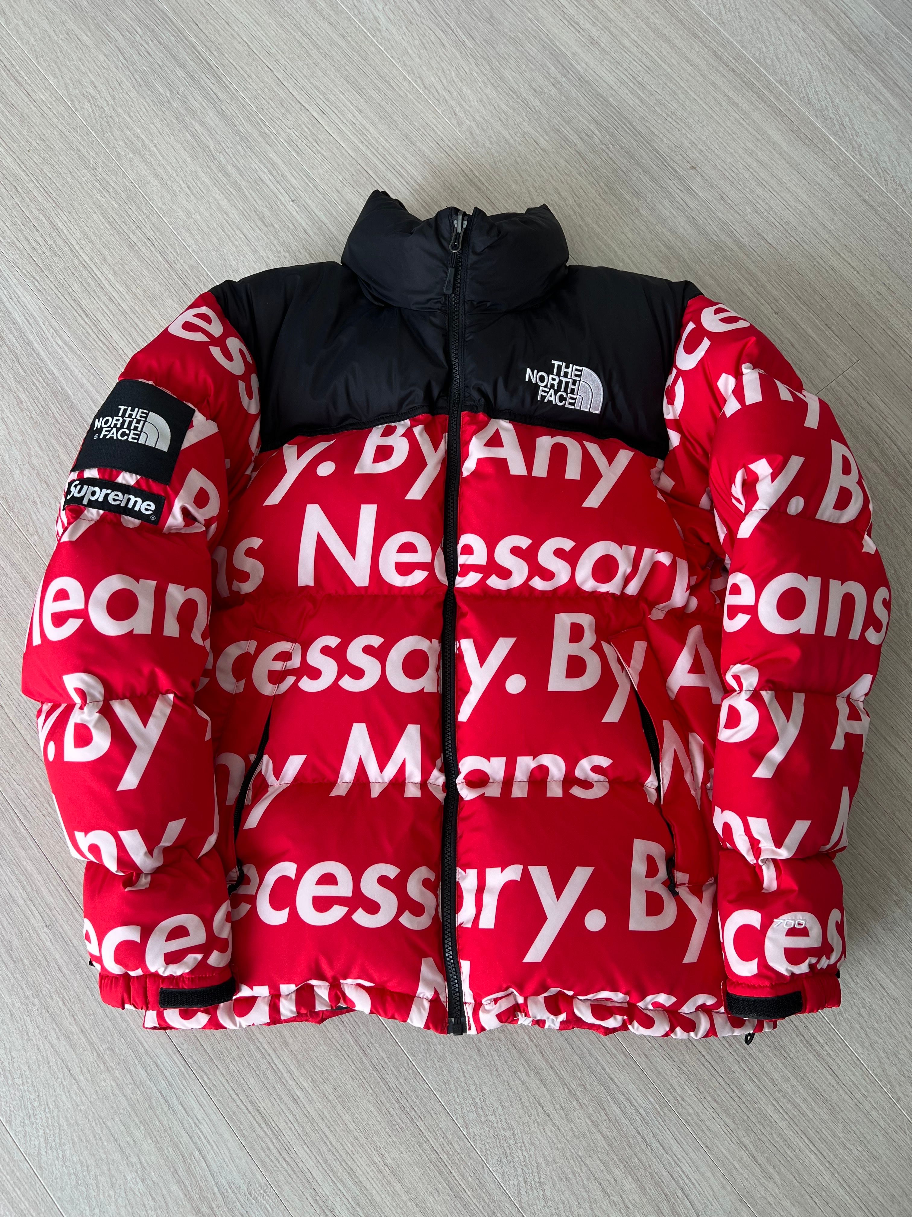 Supreme x The North Face By Any Means Nuptse Jacket "Red"