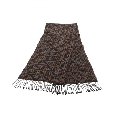 フェンディ FENDI ズッカ マフラー 衣料品 アクリル メンズ レディース ブラウン系 / ブラック系 【中古】