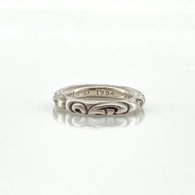 CHROME HEARTS(クロムハーツ) SCRL BAND スクロールバンド SV925 #20号 リング・指輪 9.06g シルバー
