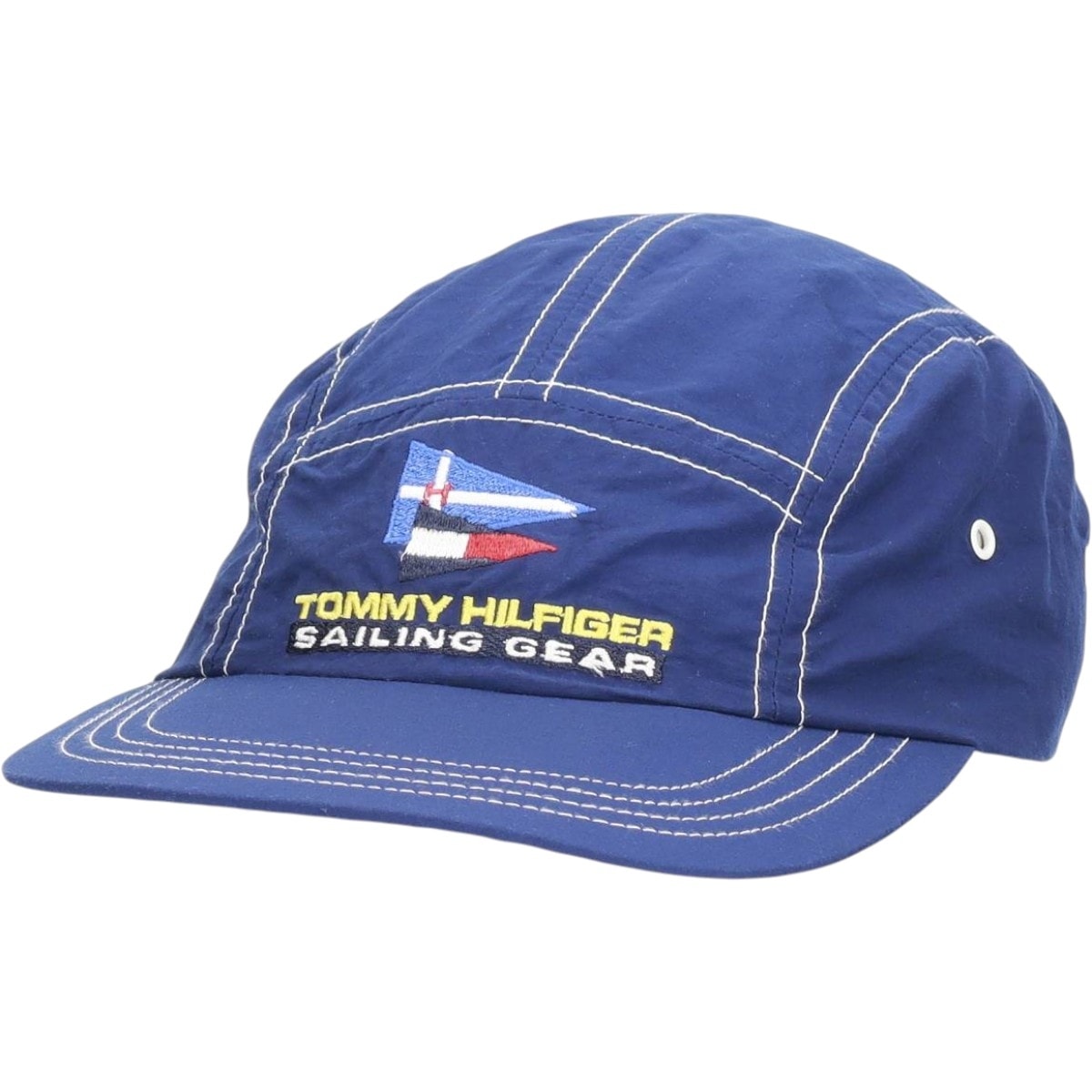 古着 90年代~ トミーヒルフィガー TOMMY HILFIGER SAILING GEAR セーリングギア 5パネル ジェットキャップ フリーサイズ相当 ヴィンテージ/gaa007221