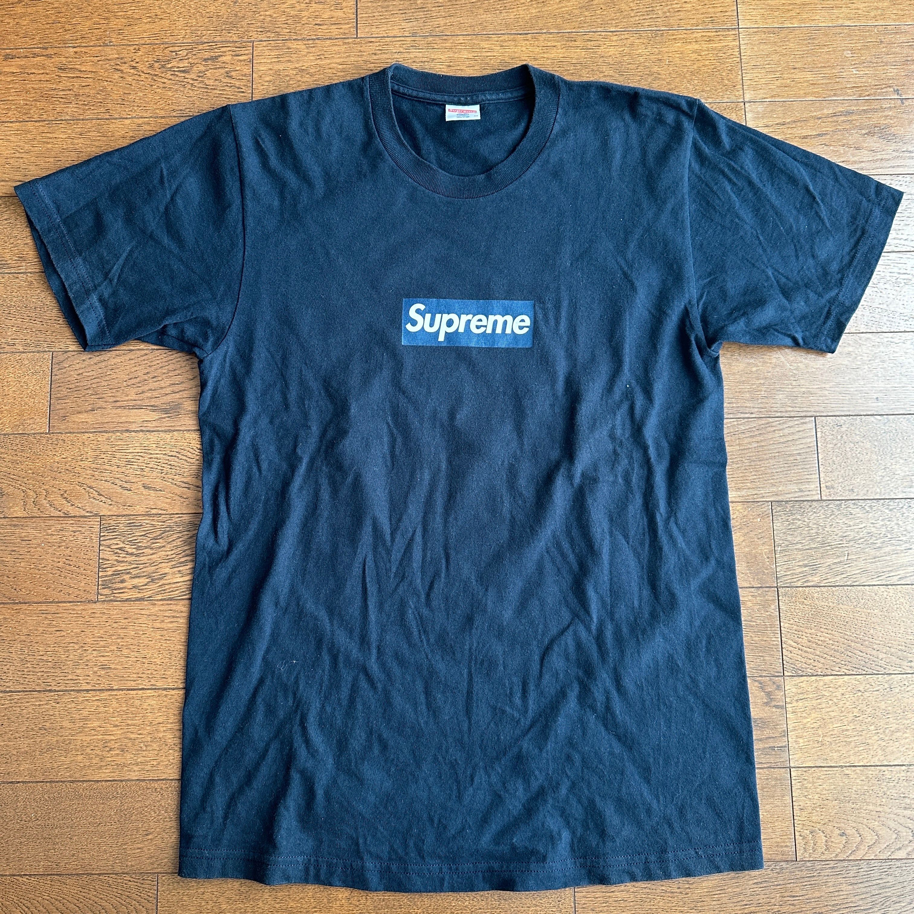 Supreme New York Yankees Box Logo Tee "Navy"