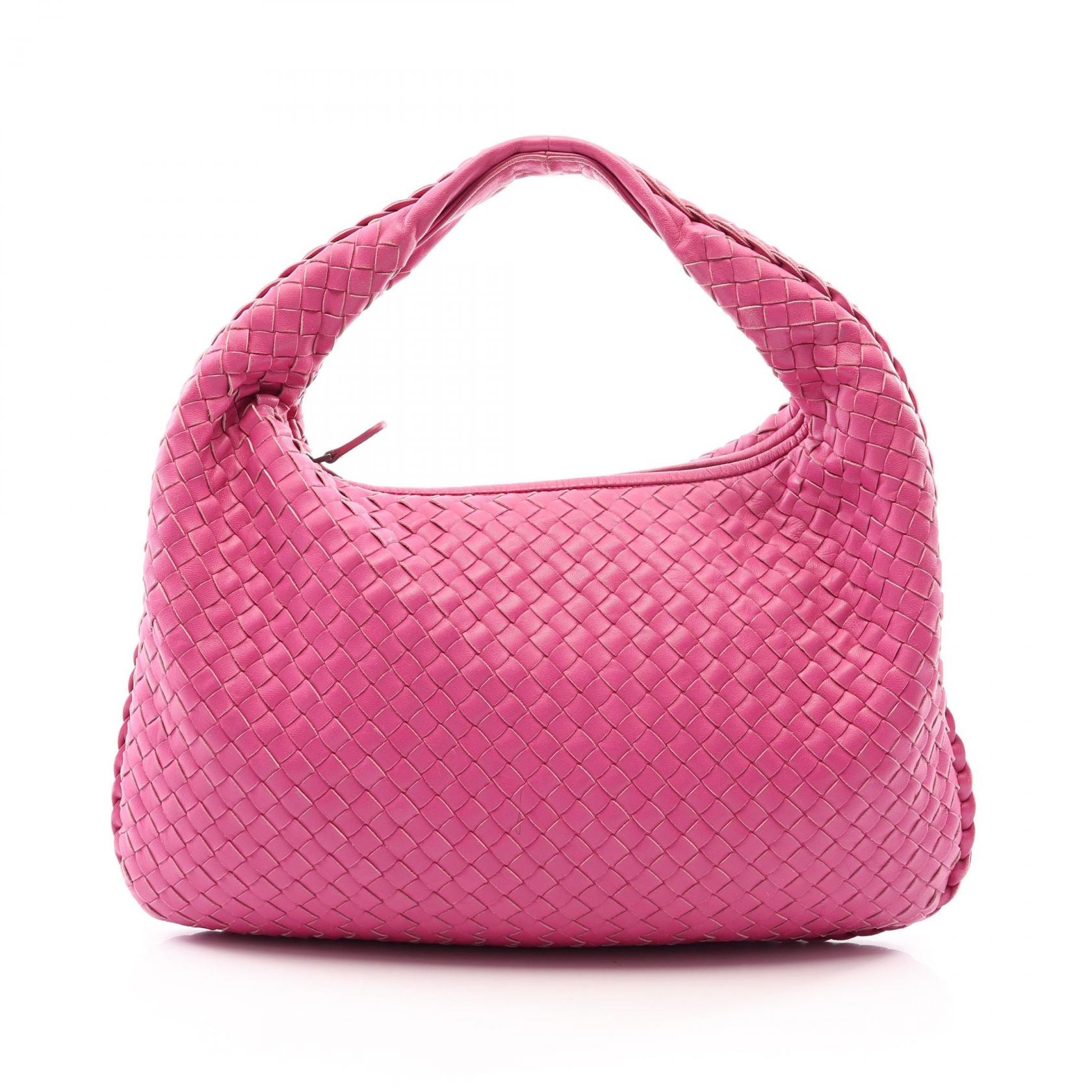ボッテガヴェネタ BOTTEGA VENETA ヴェネタバッグ イントレチャート ショルダーバッグ バッグ レザー レディース ピンク系 【中古】