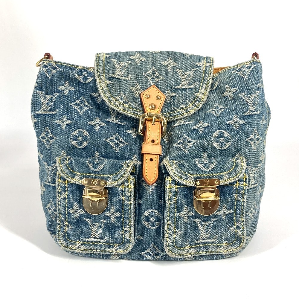 ルイヴィトン LOUIS VUITTON サックアドPM M95057 モノグラムデニム カバン リュック リュックサック モノグラムデニムキャンバス ブルー