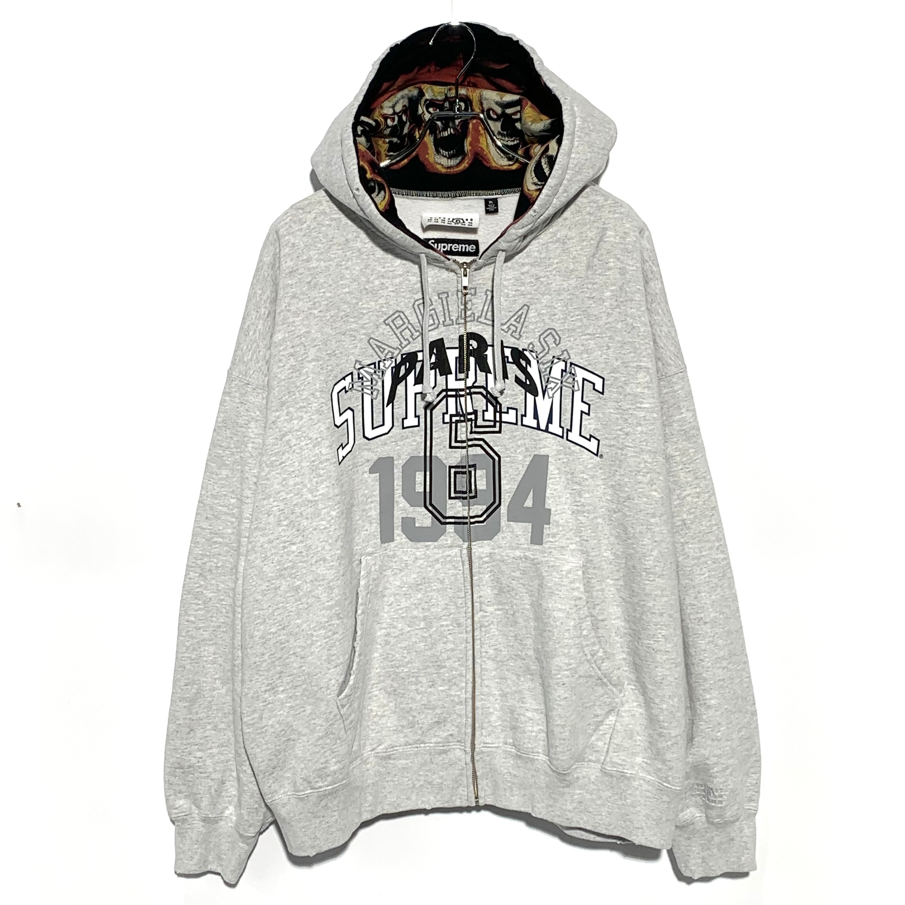 Supreme x MM6 Maison Margiela Zip Up Hooded Sweatshirt "Ash Grey"