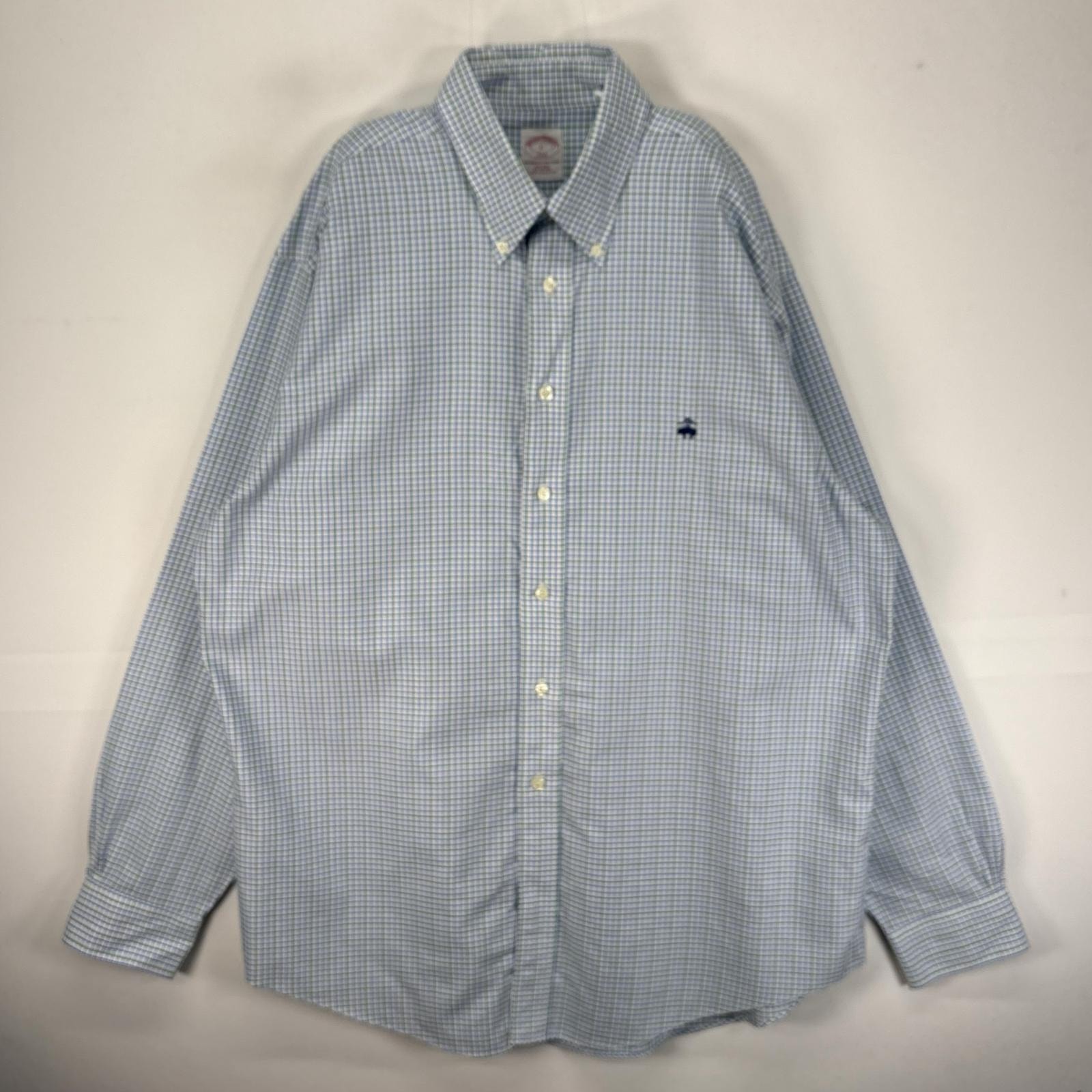 古着 ブルックスブラザーズ Brooks Brothers 長袖シャツ チェック 346 BD L  ブルー系 チェック メンズ