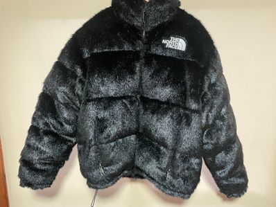 Supreme x The North Face Faux Fur Nuptse Jacket "Black"