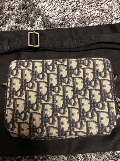 Dior Trotter Shoulder strap pouch ”Navy/Beige”