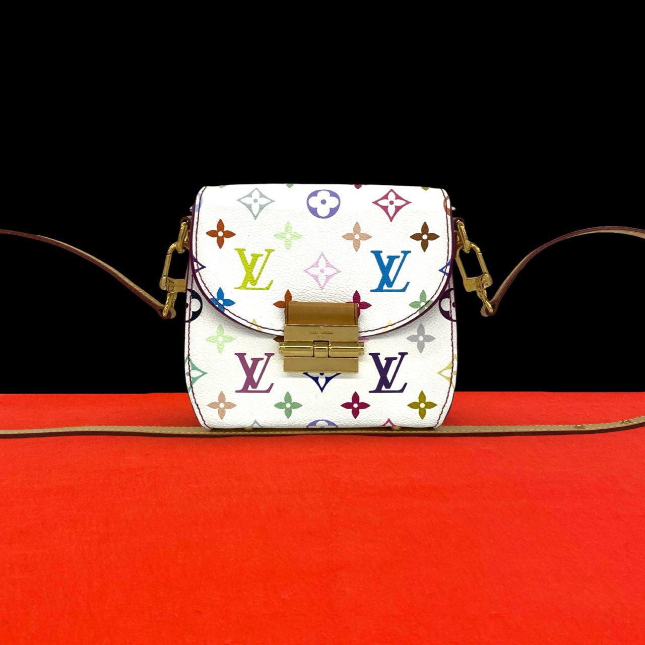 LOUIS VUITTON ルイヴィトン ハートブレイカー モノグラム マルチカラー レザー PVC ショルダーバッグ ホワイト
41528