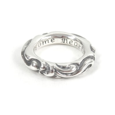 Chrome Hearts Scroll Band Ring "Silver"