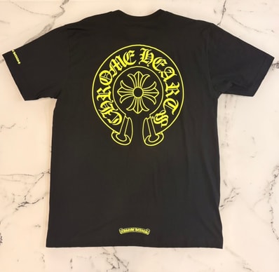 CHROME HEARTS Neon Yellow Horseshoe Tee Size L クロムハーツ ネオンイエロー ホースシュー Tシャツ サイズL